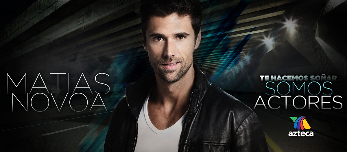 Banner de la campaña Somos Actores con un actor sobre fondo oscuro
